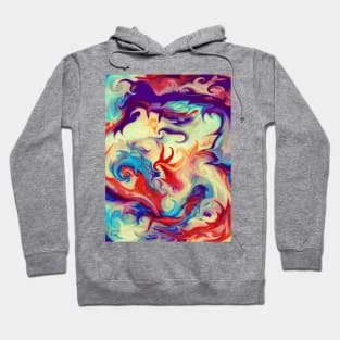 Abstract Liquid Paint Texture Hoodie